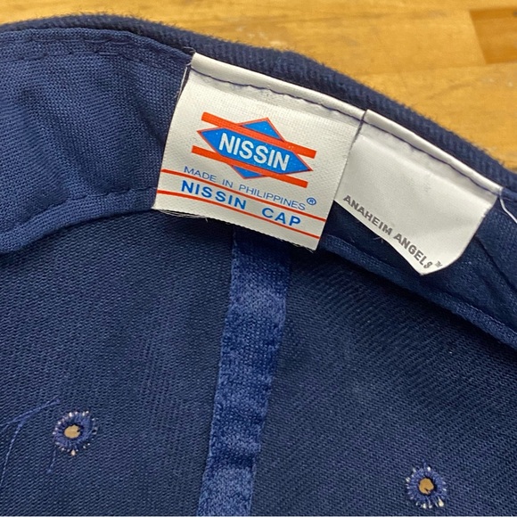 Vintage Anaheim Angels Wings Strap Back Cap Hat Nissin Disney Logo OSFA - Picture 14 of 14